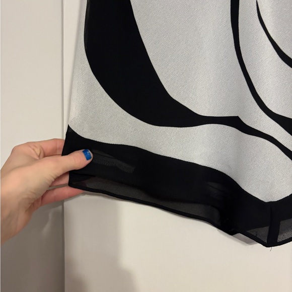 R&M Richards Monochrome Swirl Women's Blouse - Picture 3 of 4